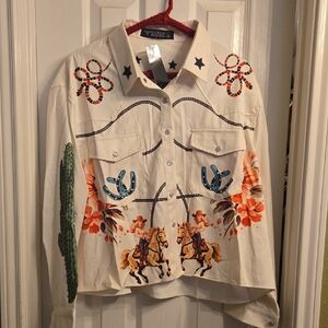 Lucky & Blessed Star Pattern Shirt